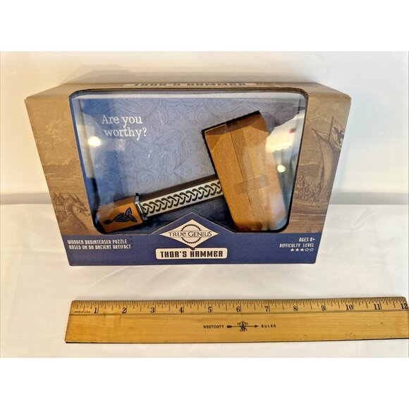 THOR’S HAMMER Wooden Puzzle 3 Star Difficulty By True Genius Learning New Sealed - Picture 7 of 7